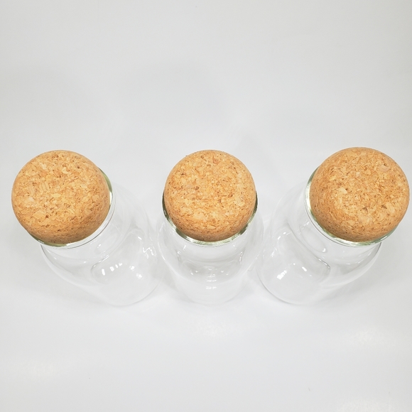 Lot of 3 Modern Farmhouse Spice Glass Jars Bottles - Picture 2 of 11